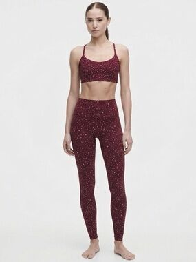Lululemon Align No Line High-Rise Legging 25” & Flow Y Bra Set Heart Scatter